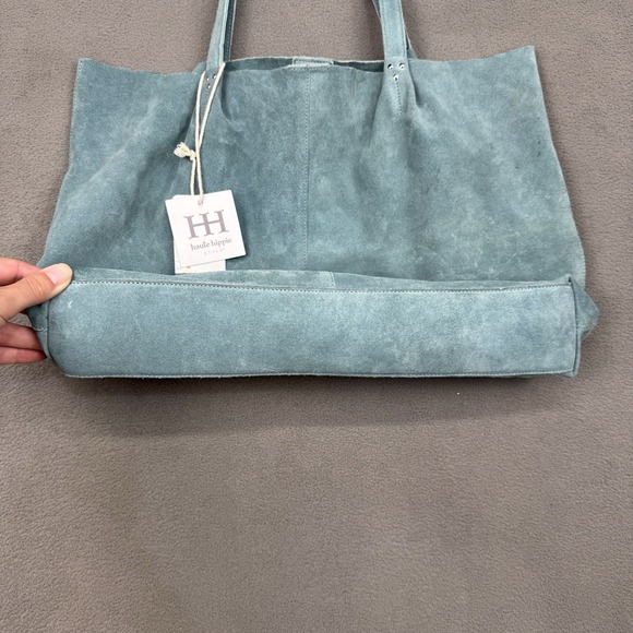 NEW Haute Hippie Turquoise Butter Suede Tote & Accessory Bag Tote Purse NWT - Picture 5 of 11